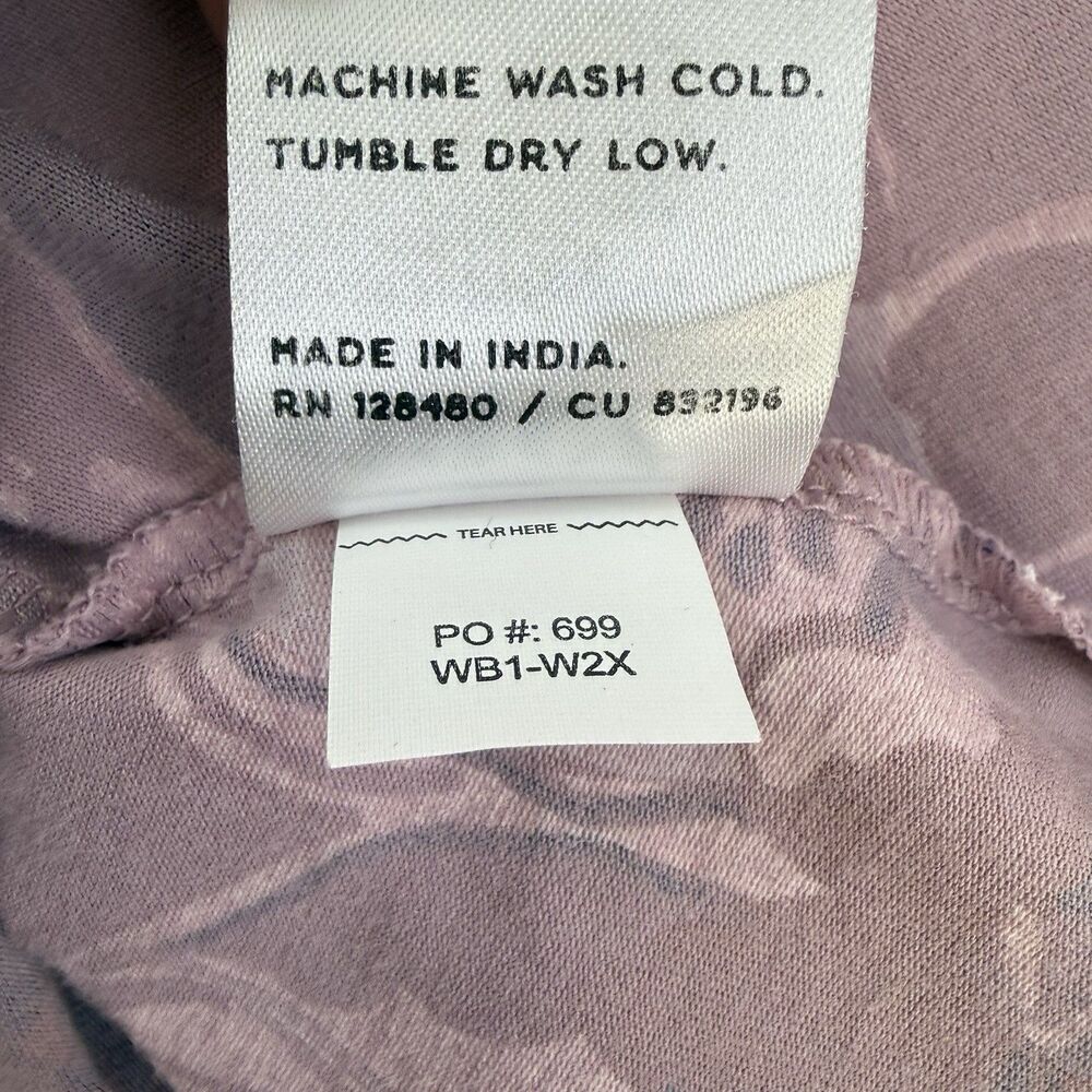 Pact Organic Cotton Fit & Flare Maxi Dress Small Fresh Flora Lavender Haze - Picture 8 of 11